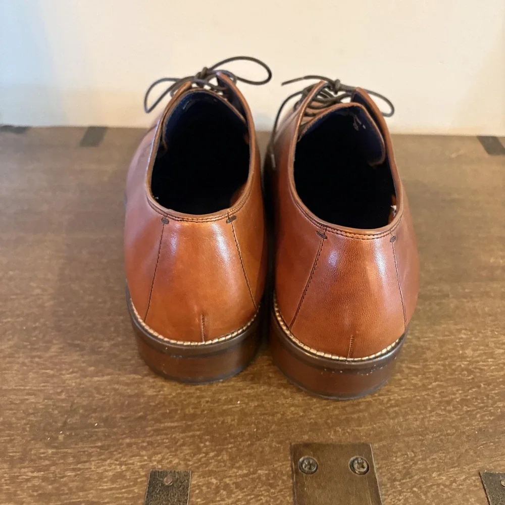 Cole Haan Shoes Mens Size 10.5 W Brown Leather Cap Toe Derby Dress Formal